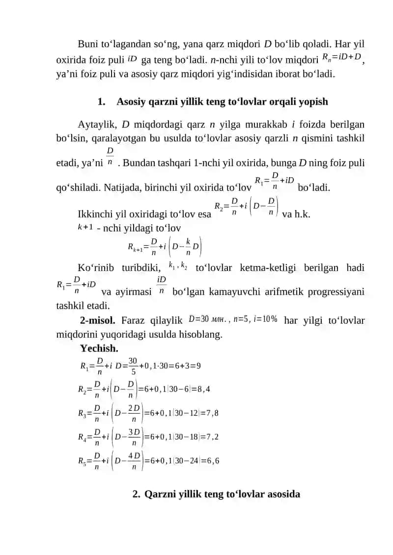 KREDIT HISOBI 2