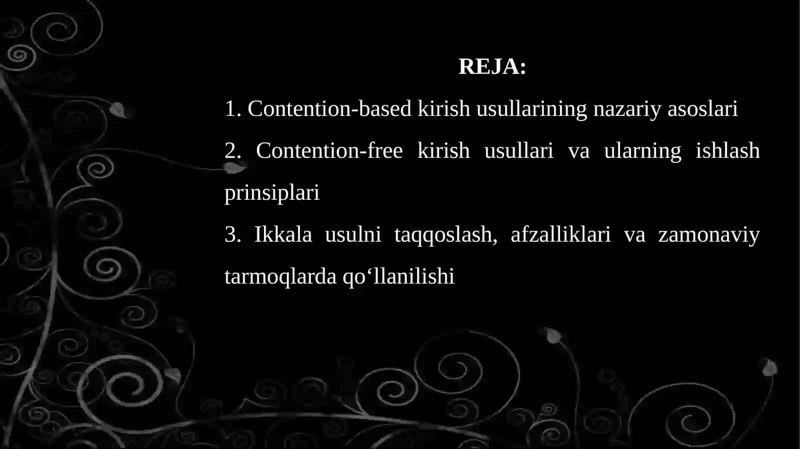 Contention-based va contention-free kirish 2
