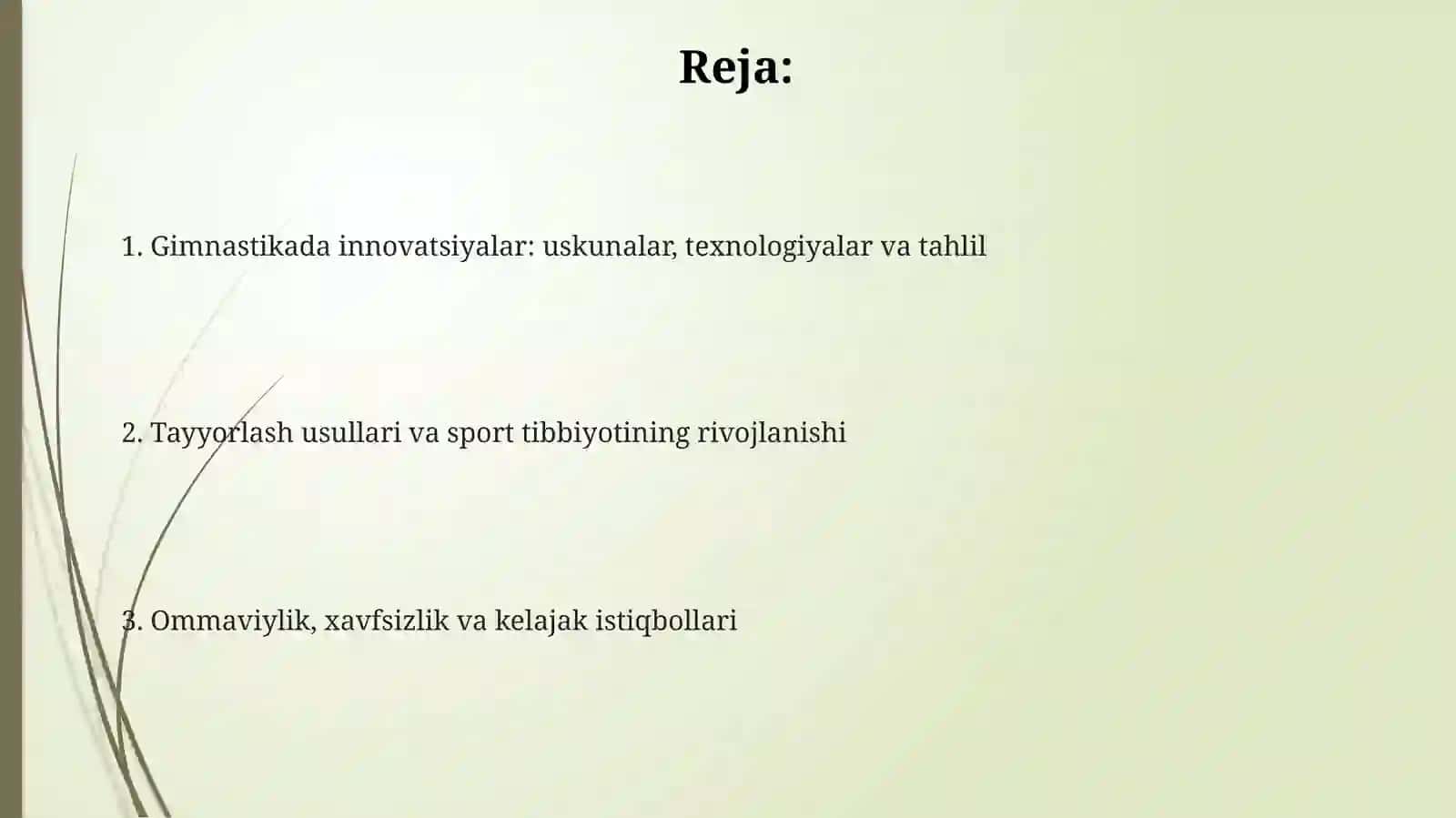 Gimnastikada zamonaviy yo'nalishlar va innovatsiyalar 2
