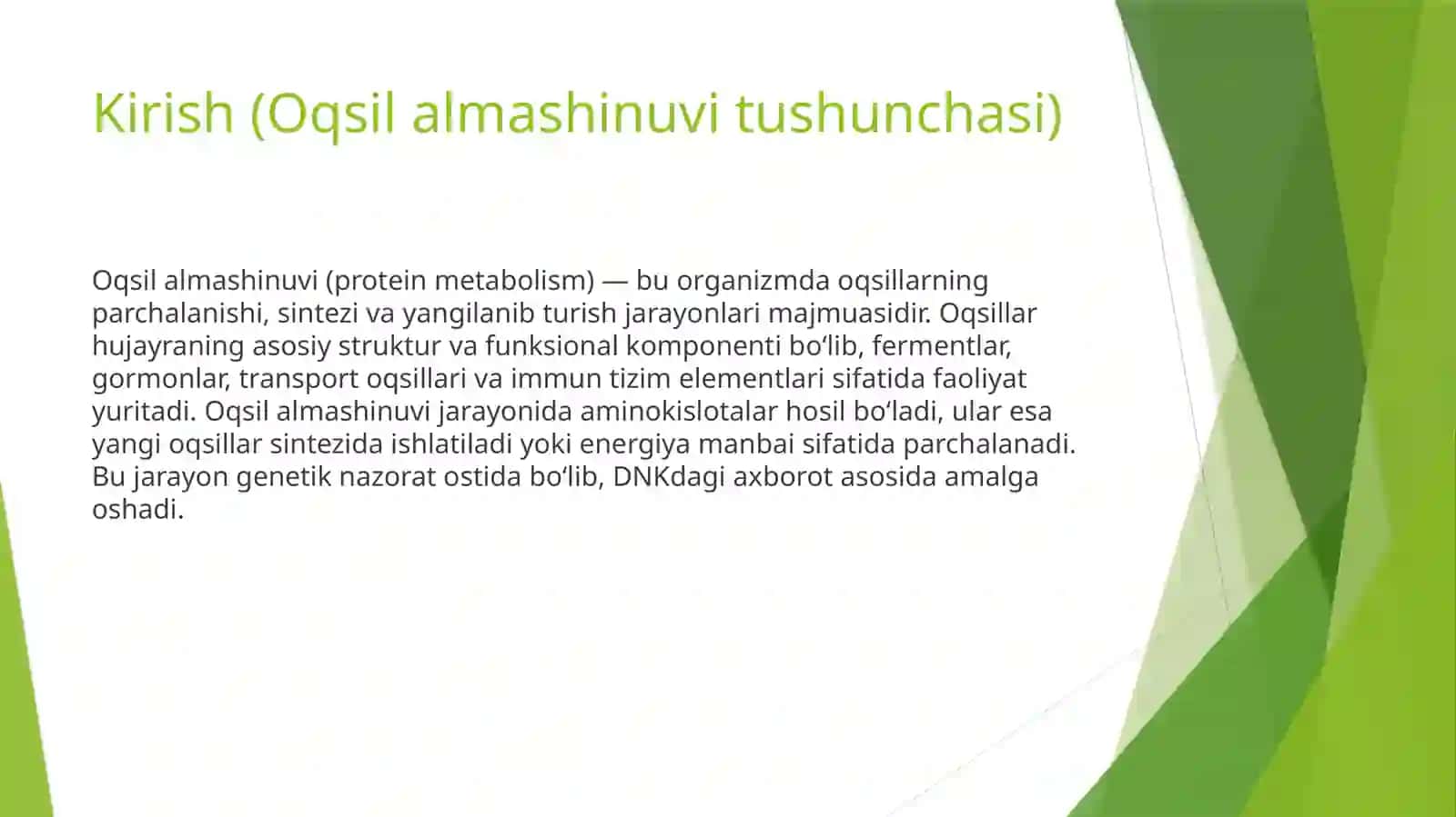 Oqsilalmashinuvi Mutatsiyasi 2
