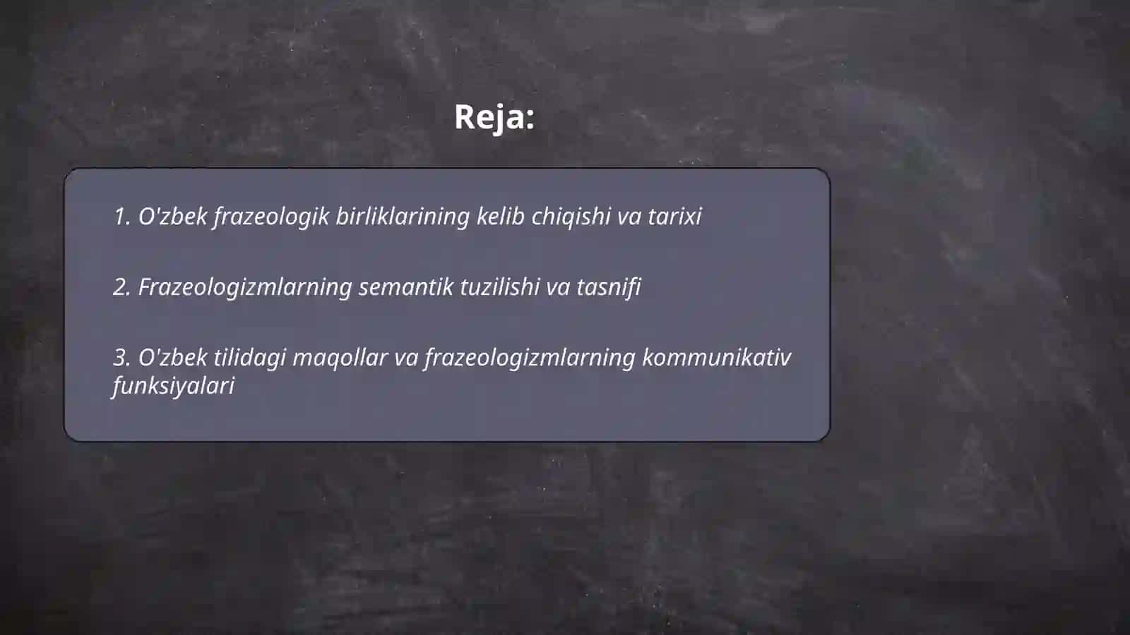O'zbek frazeologik birliklari 2