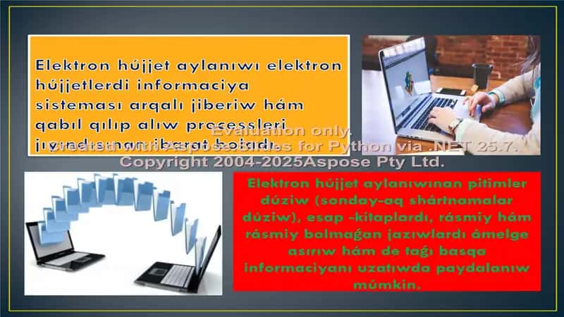 Elektron hújjet aylanıw sisteması 2