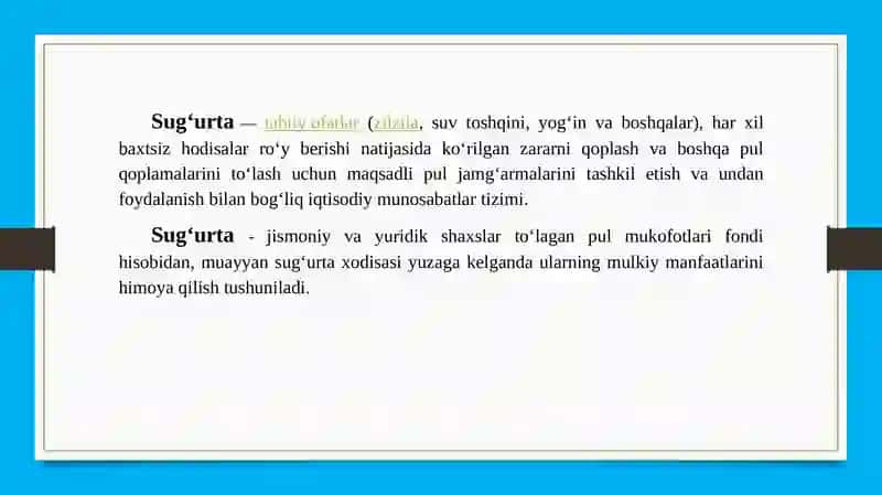 Sug‘urtaning iqtisodiy mohiyati 2
