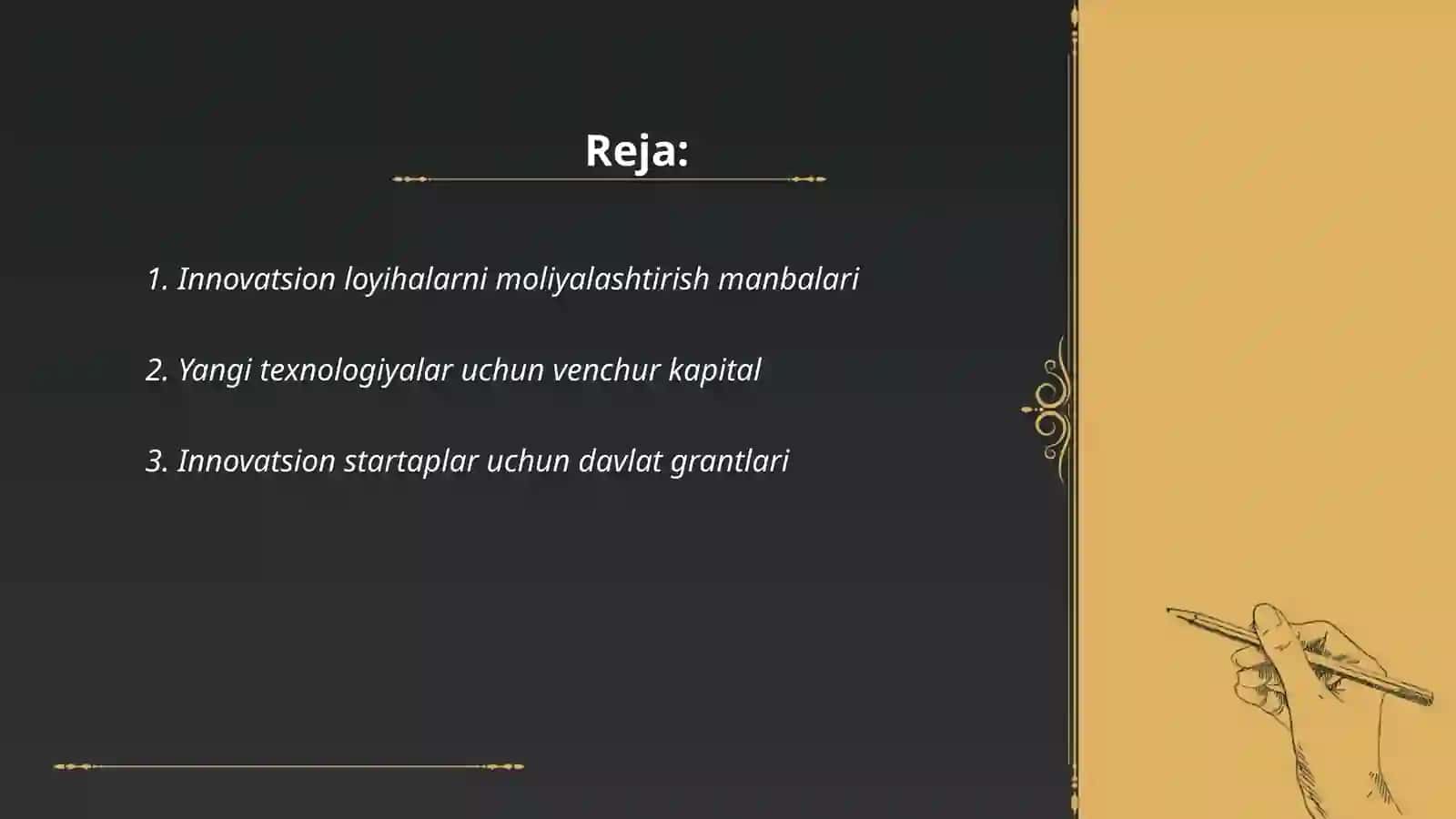 Innovatsion faoliyatni moliyalashtirish 2
