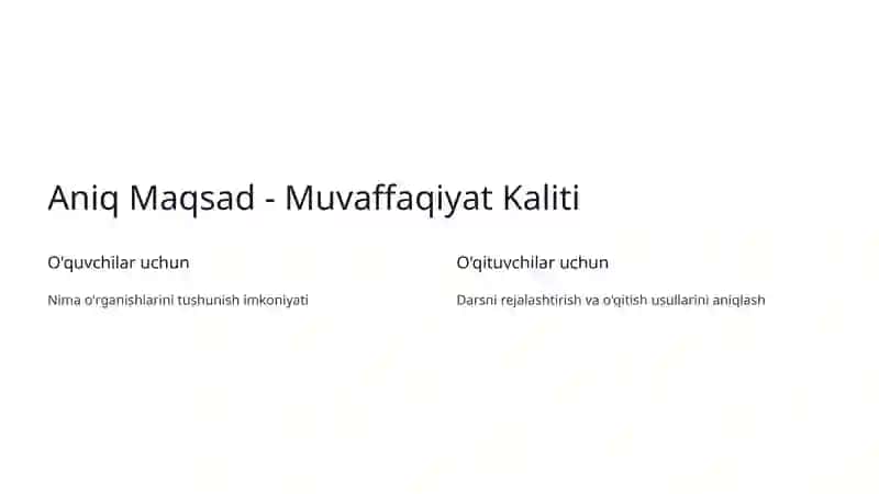 Dars Maqsadining Ahamiyati 2