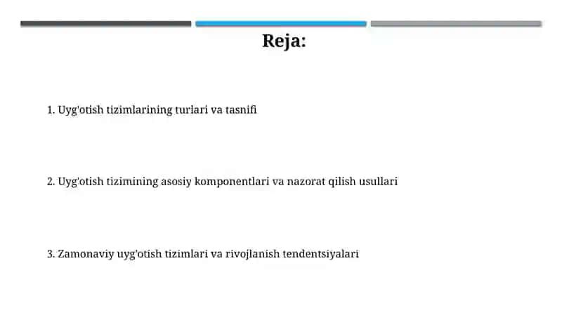 Uyg'otish Tizimlari 2