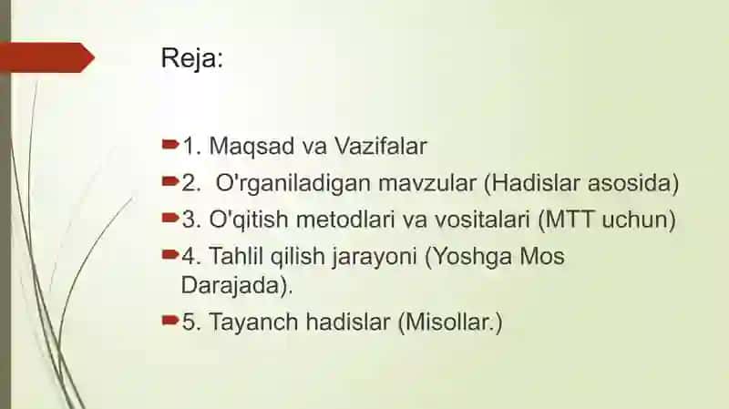 Hadislarda  tabiatiga oid bandlarini o'rganish va tahlil qilish 2