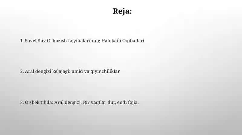 Orol dengizi va uning ekalogik muammolari 2