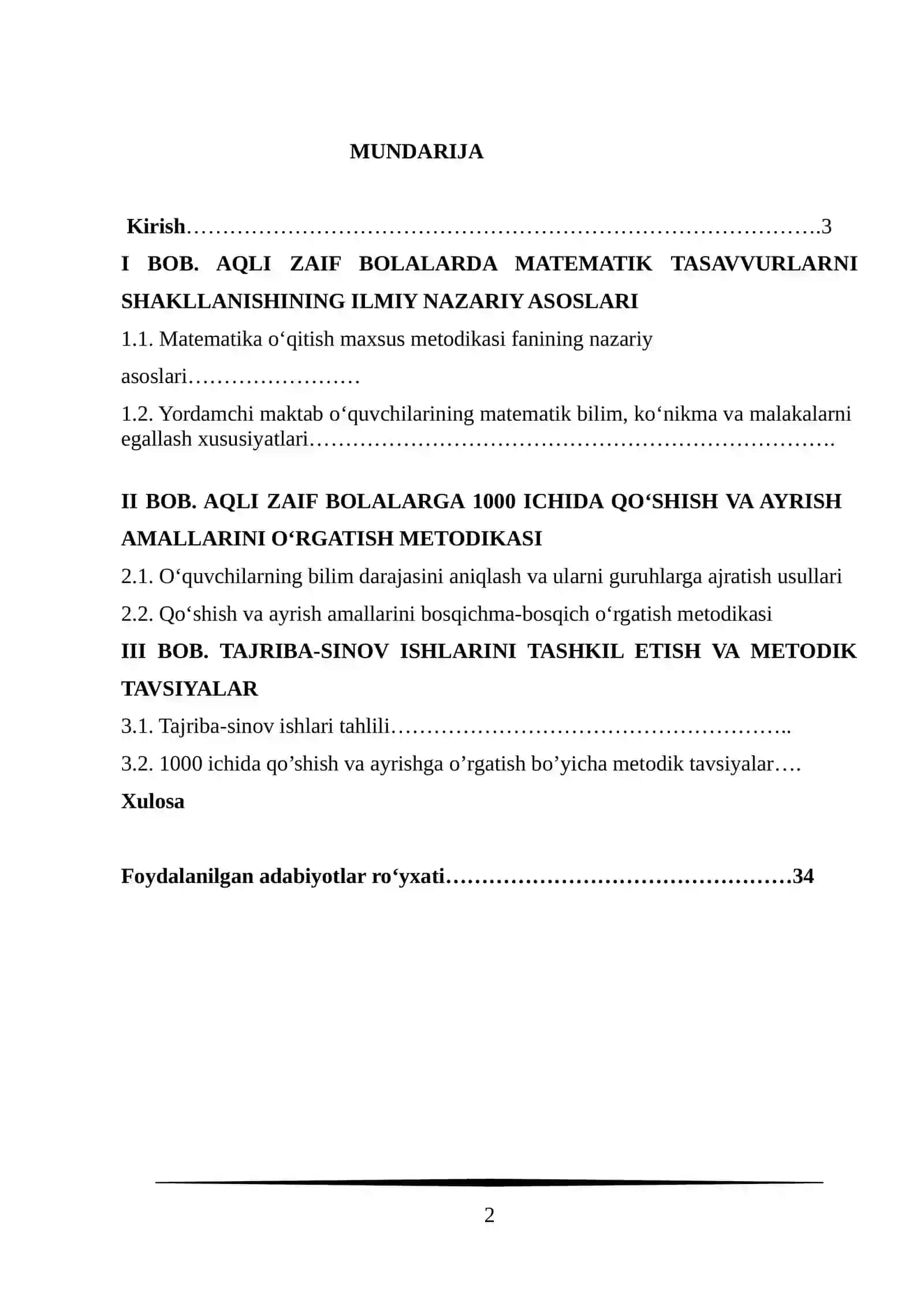 1000 ichida qo’shish va ayrishga o’rgatish metodikasi 2