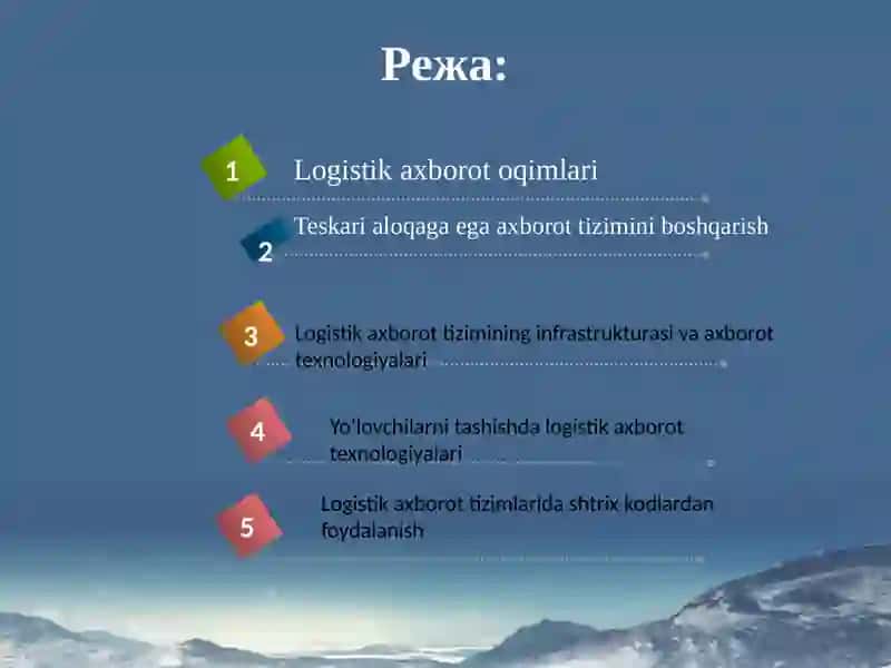 Tijorat logistikasining axborot ta’minoti 2