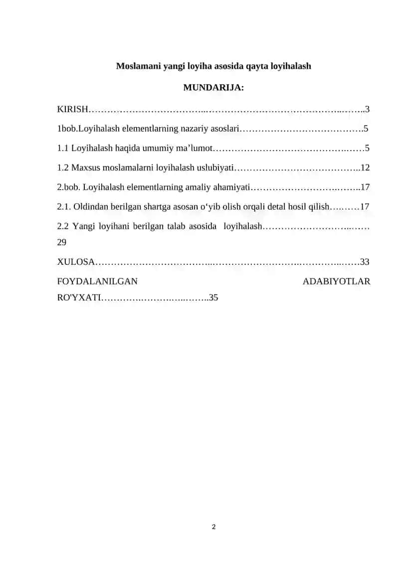 Moslamani yangi loyiha asosida qayta loyihalash 2