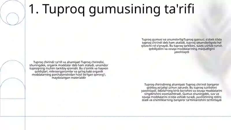 Tuproq Gumusi Va Unumdorligi 2