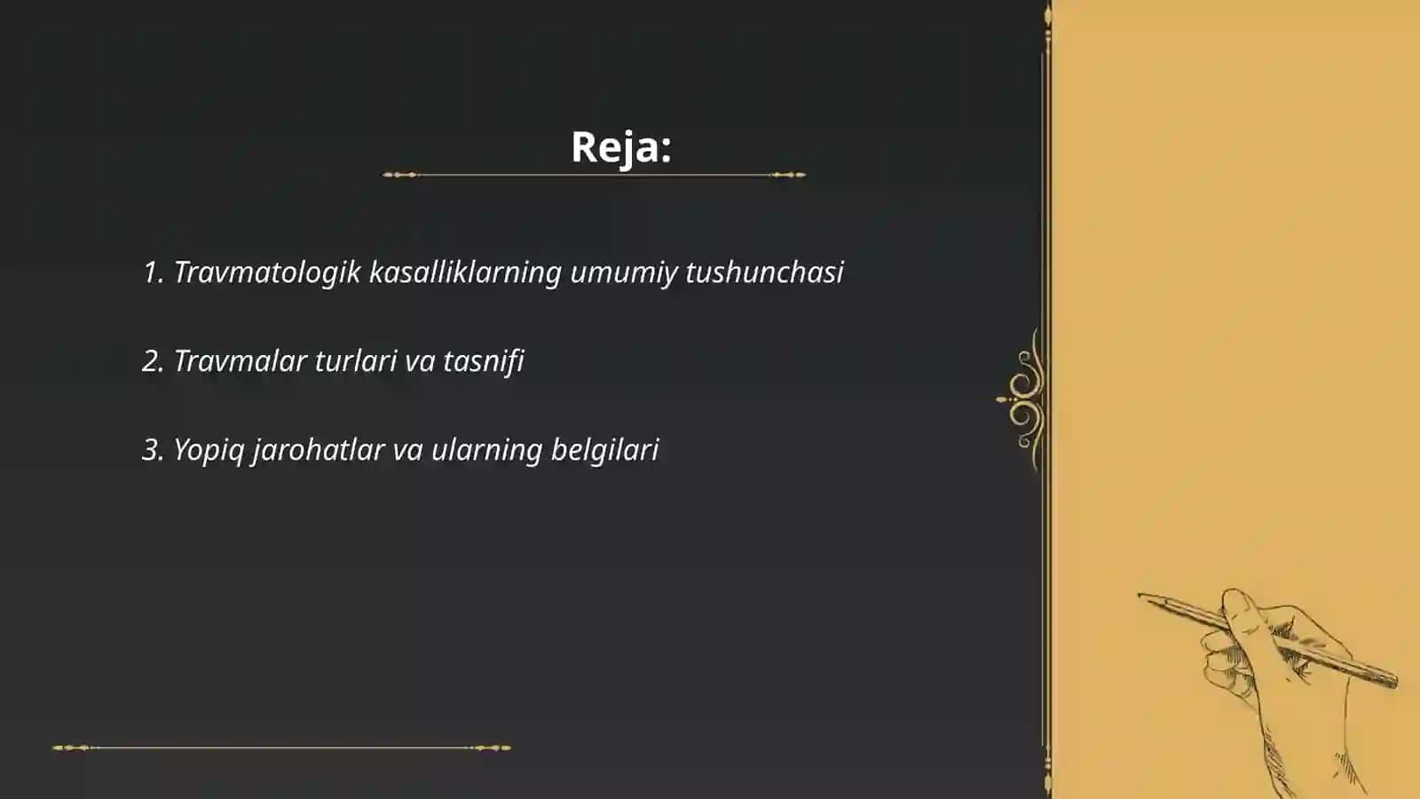 TRAVMATOLOGIK KASALLIKLAR HAQIDA TUSHUNCHA 2