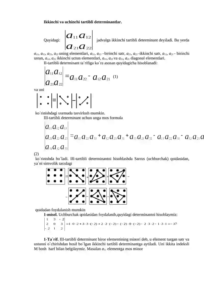 Matritsa Turlari 2