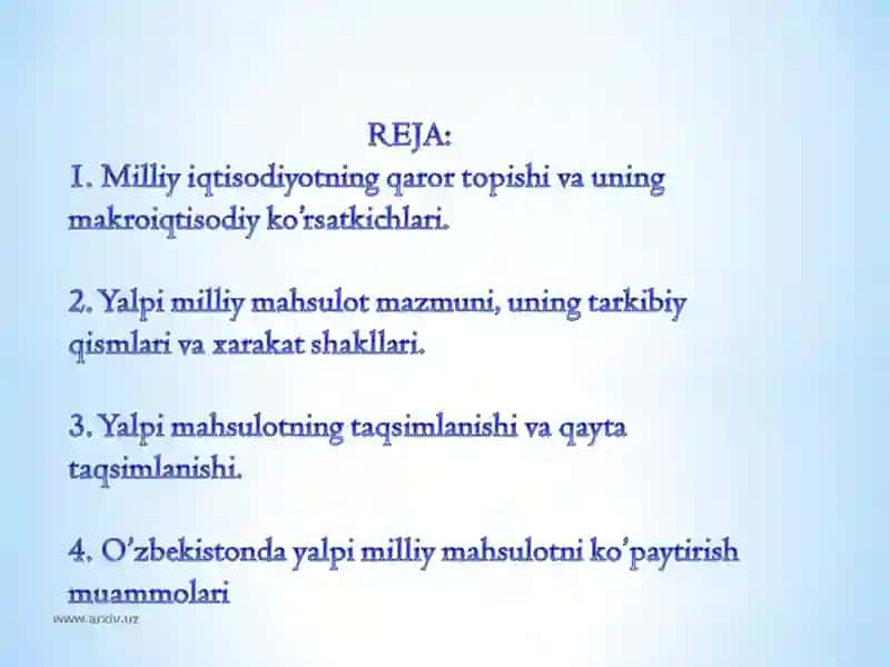 Milliy iqtisodiyot 2