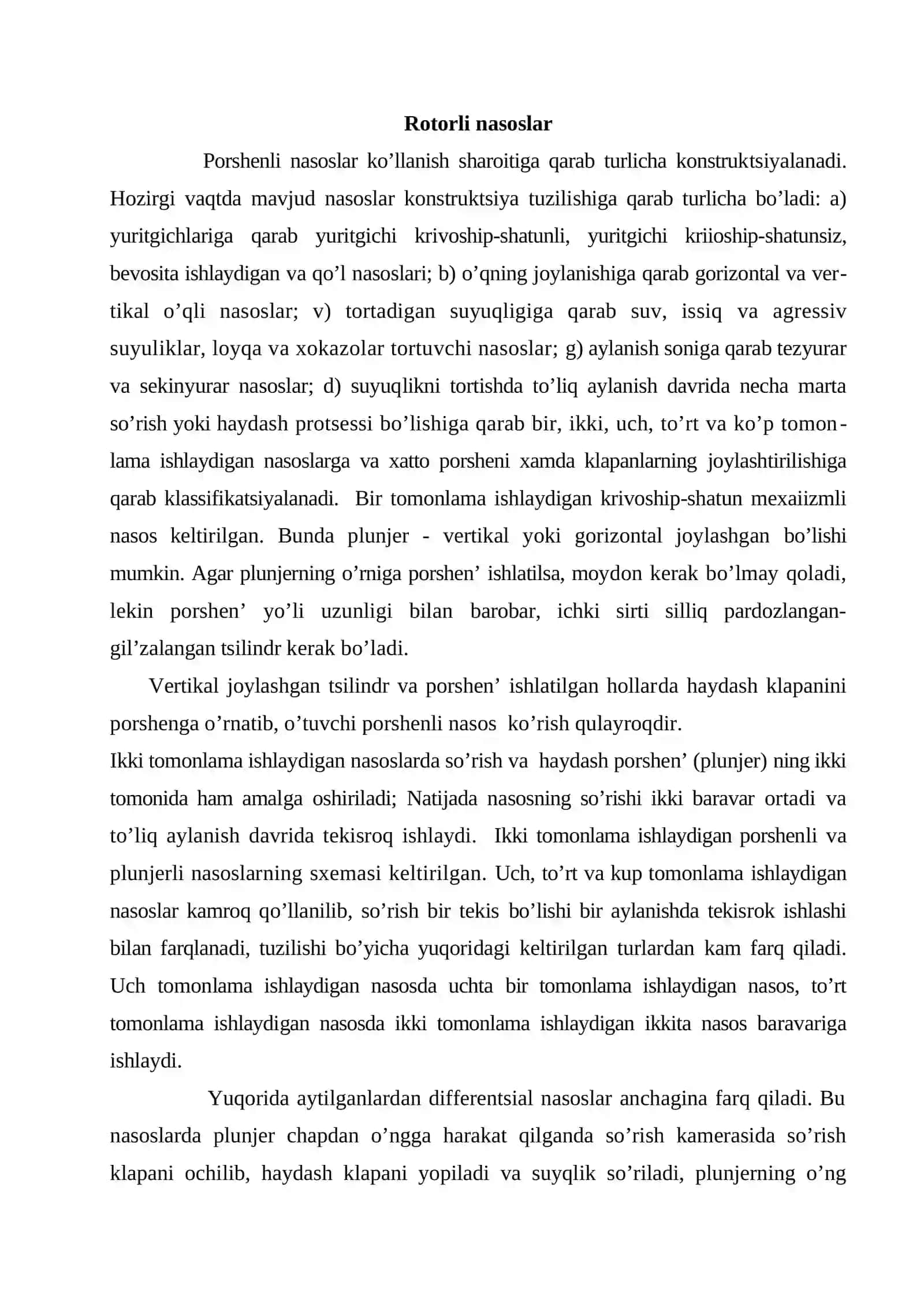 Turli rusumdagi nasoslarni tajribada sinash 2