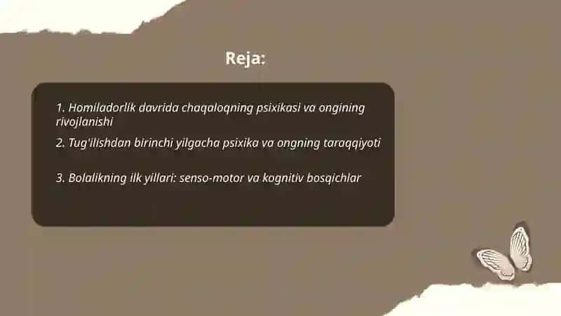 Psixika va ongning taraqqiyoti 2