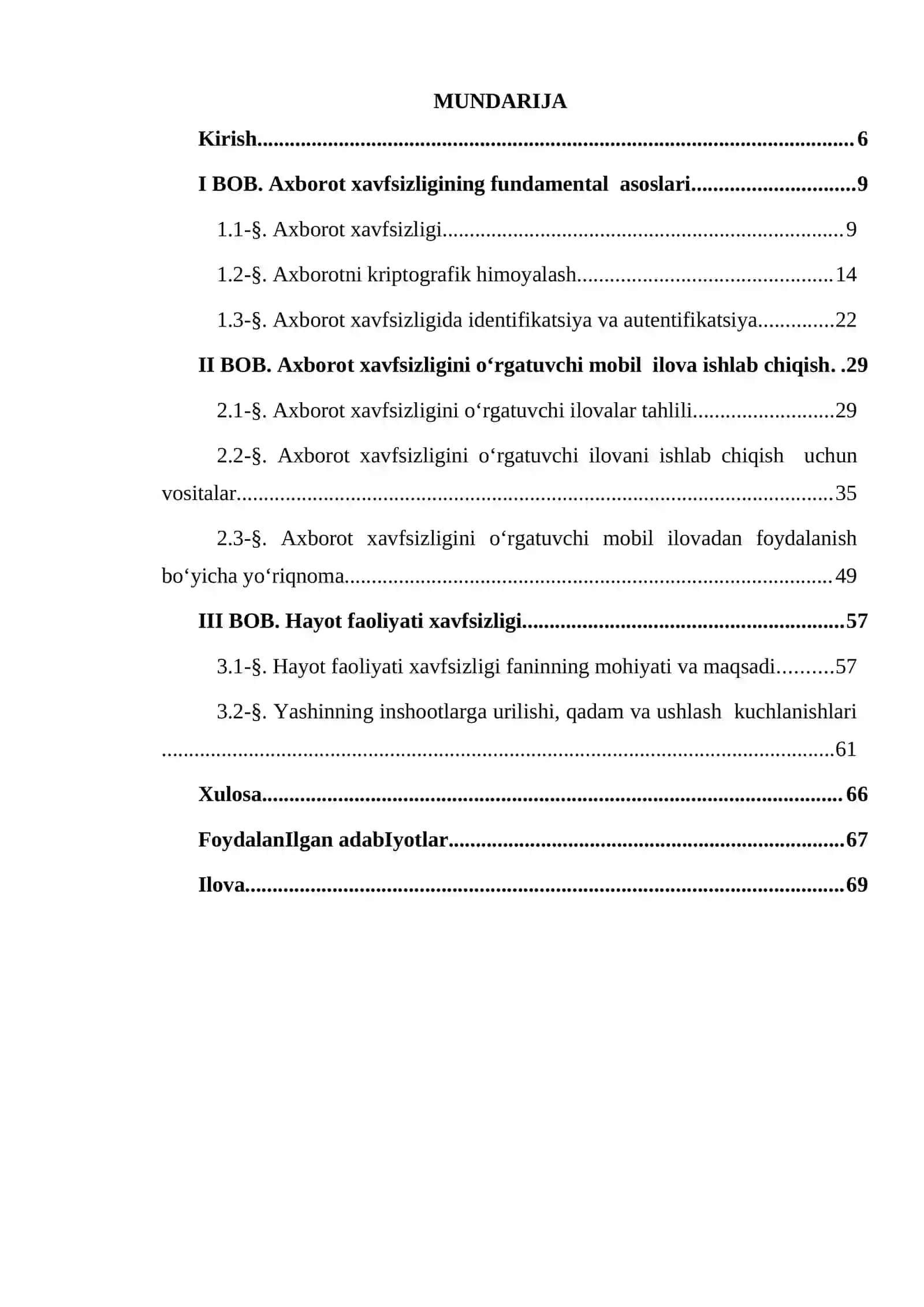 Axborot xavfsizligini o‘rgatuvchi mobile ilova ishlab chiqish 2