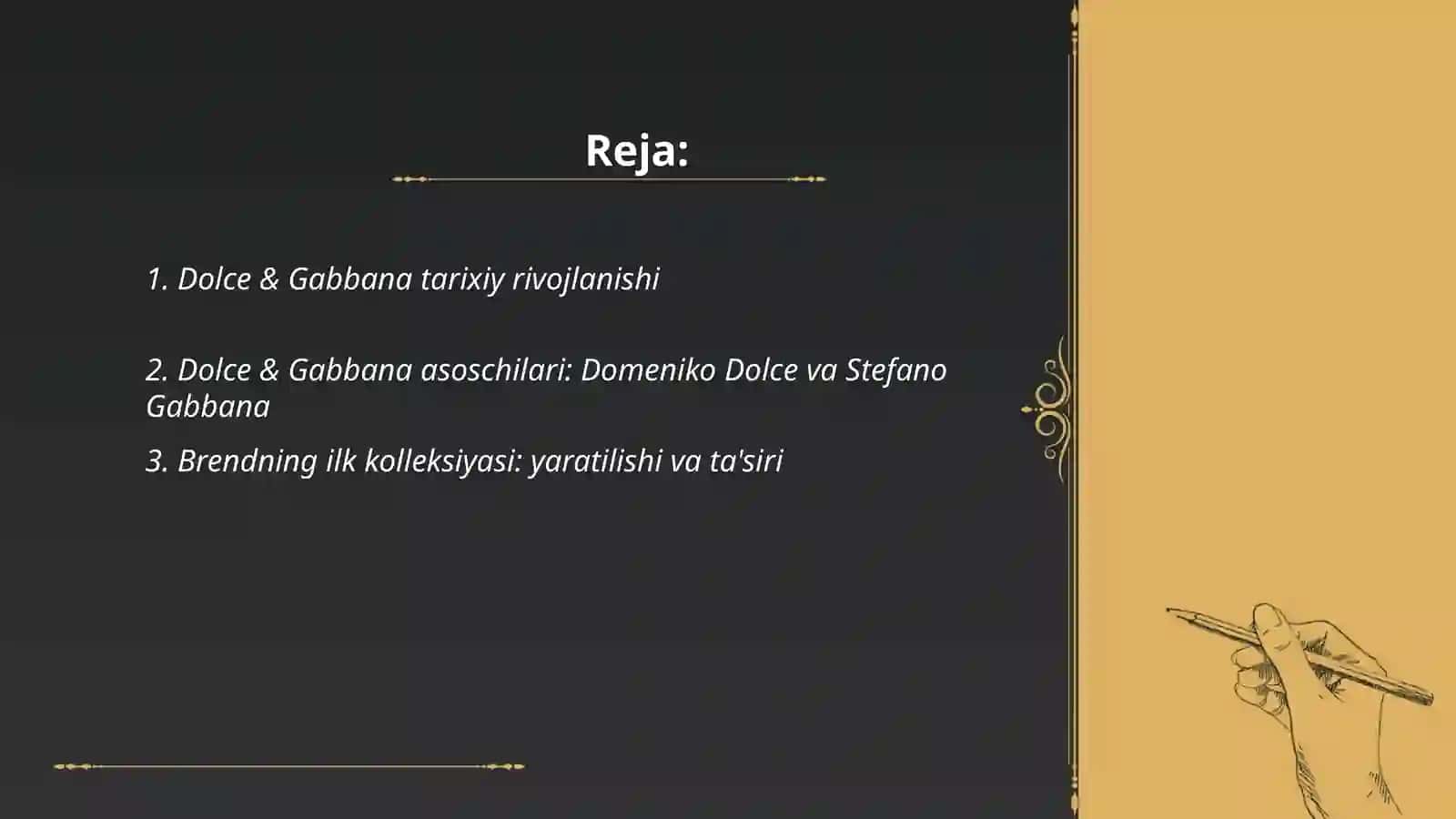Dolce & Gabbana tarixiy rivojlanishi 2
