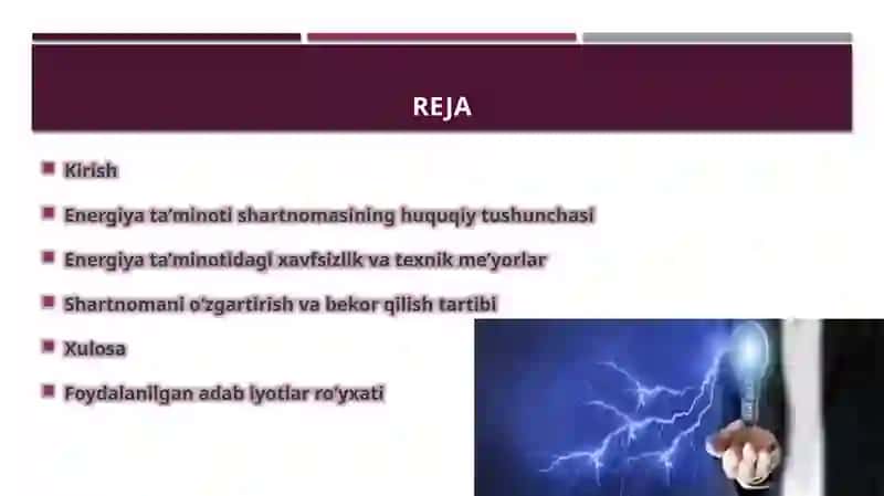 Energiya ta’minoti shartnomasi. 2