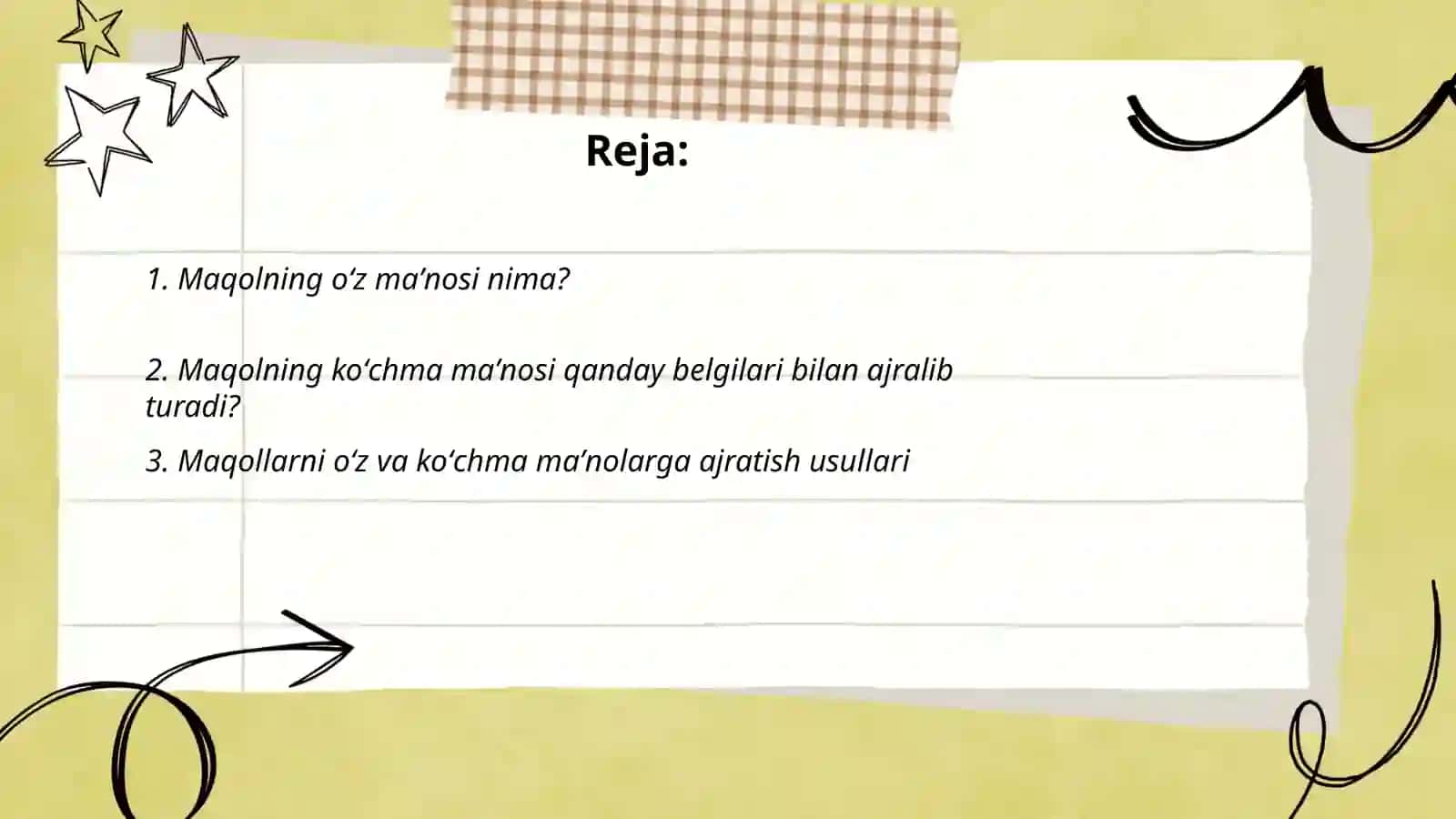 Maqolning oʻz va koʻchma manolari 2