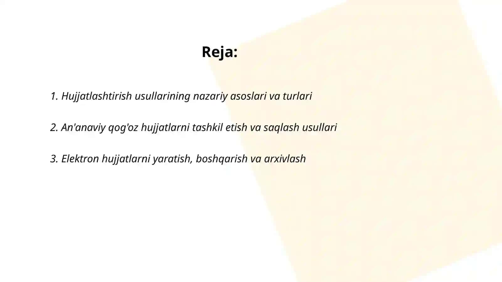 Hujjatlashtirish usullari 2