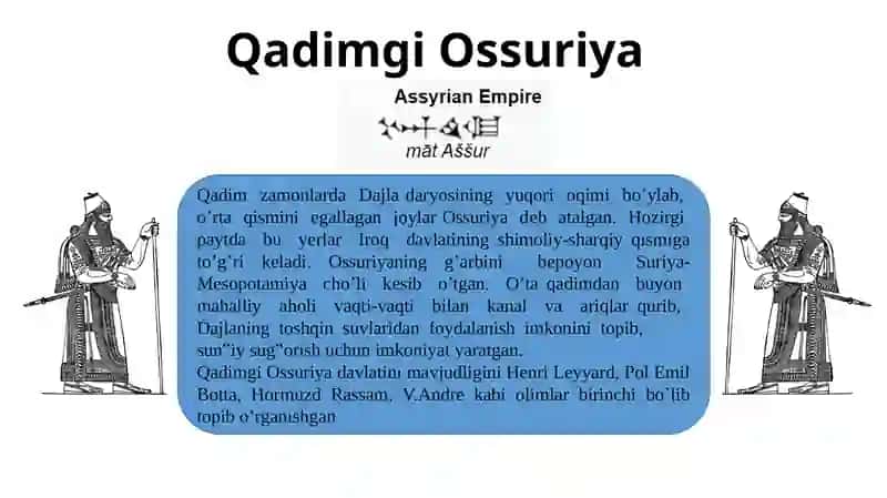 Qadimgi Ossuriya madaniyati. 2