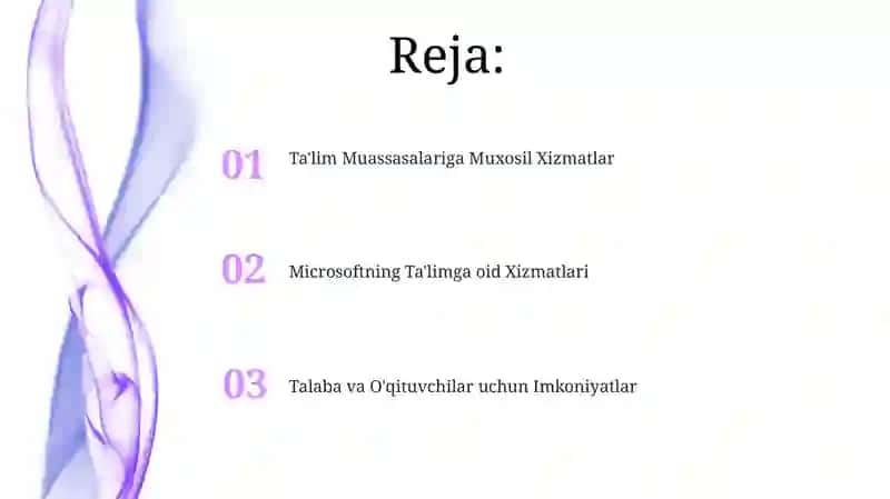 Ta’limgaoidMicrosoftxizmatlari. 2