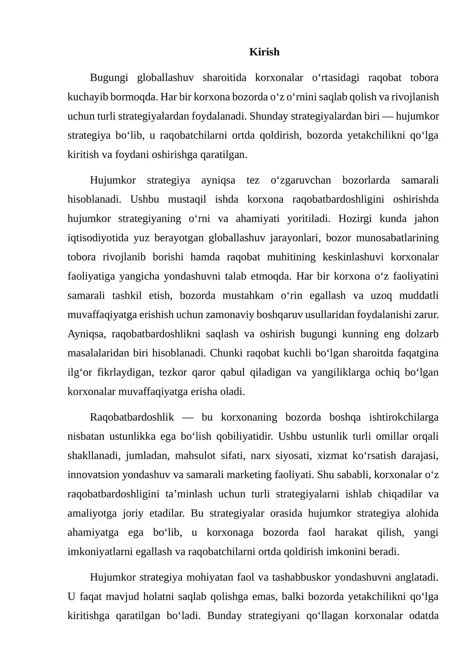 Hujumkor strategiya 2
