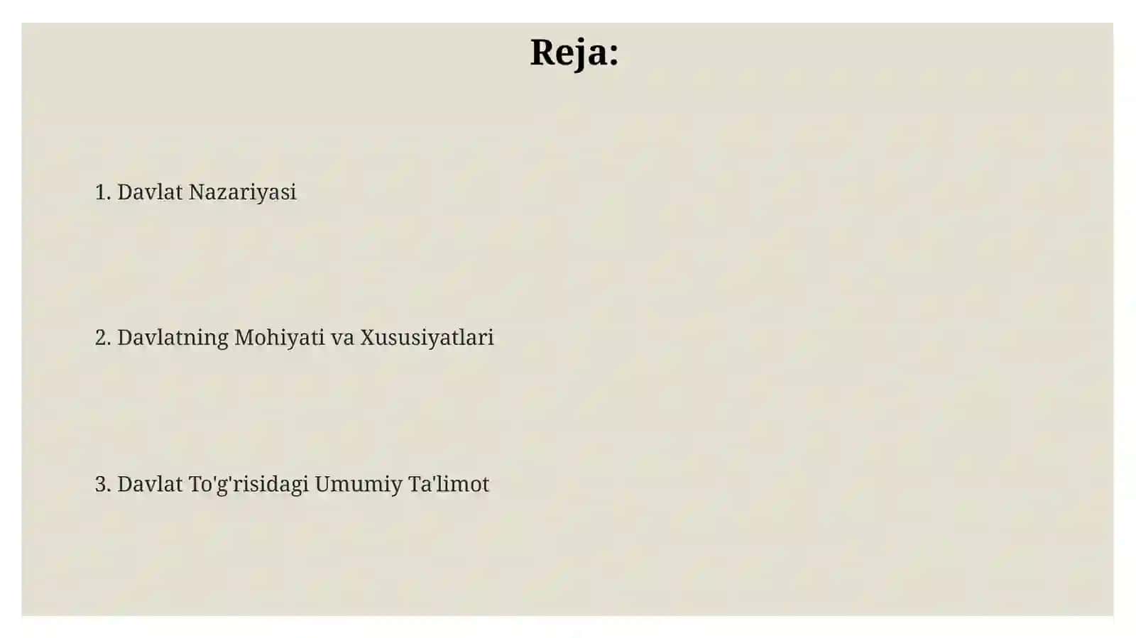 Davlat Nazariyasi 2