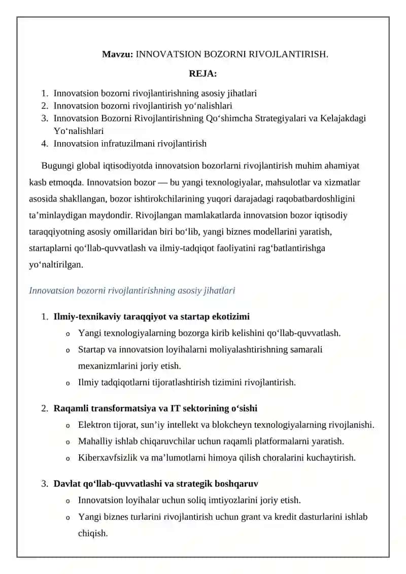 INNOVATSION BOZORNI RIVOJLANTIRISH 2