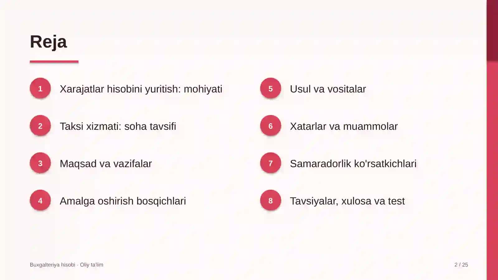 taksi xizmatida xarajatlar hisobini yuritish 4628 2