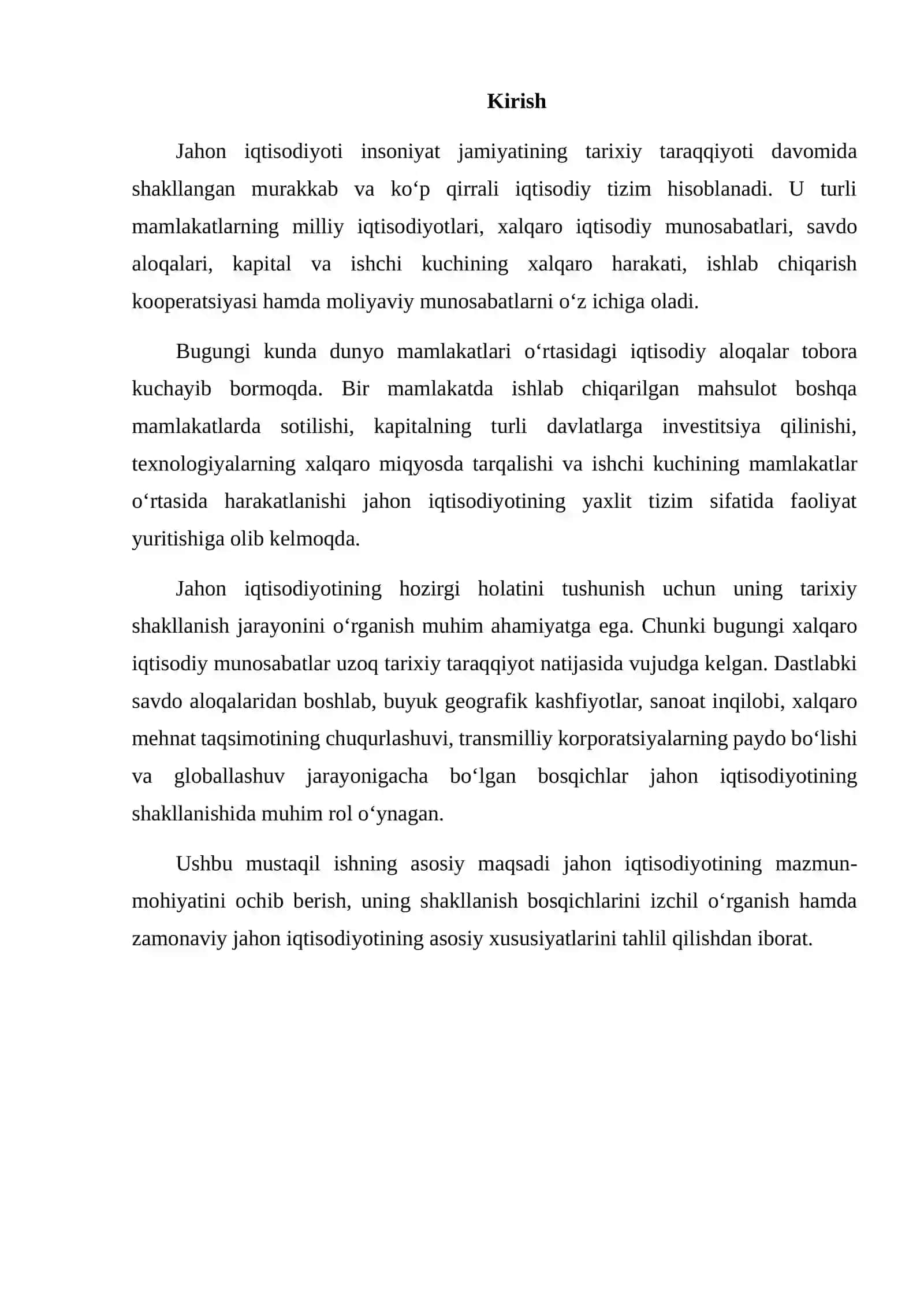 JAHON IQTISODIYOTINING SHAKLLANISH BOSQICHLARI 2