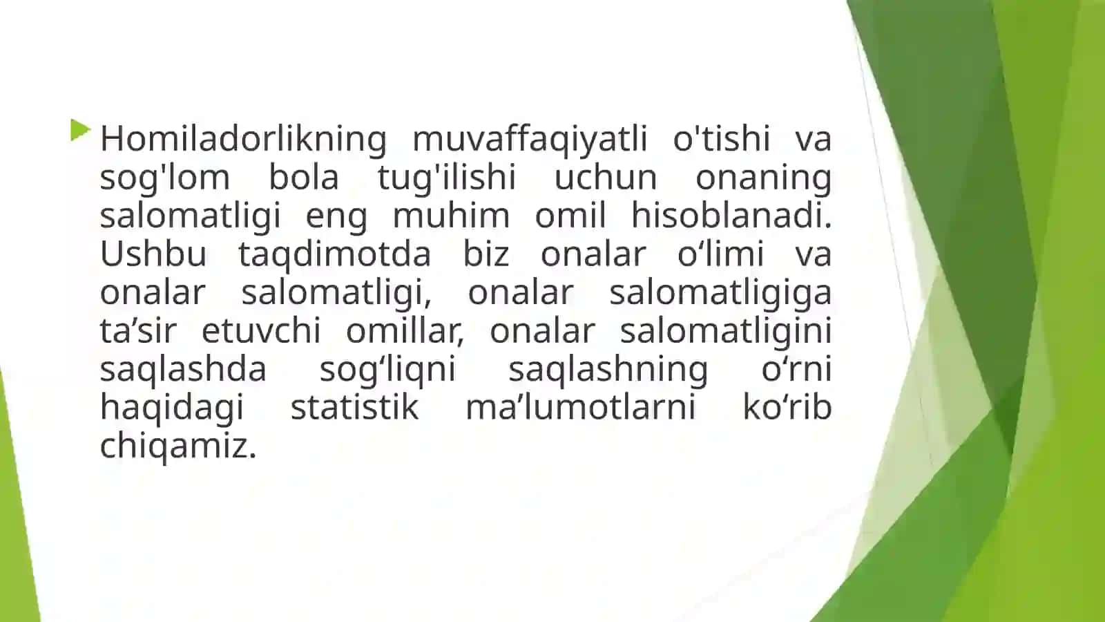 Ona salomatligi – kelajak poydevori 2