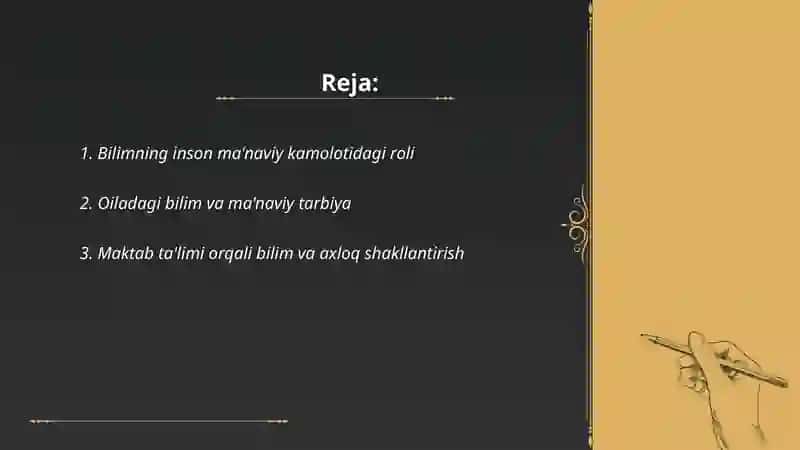Bilim inson manaviy kamolot omili 2