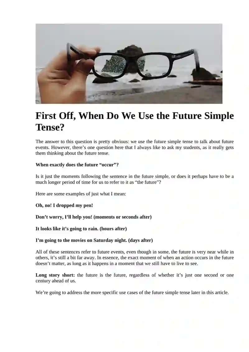 The Future Simple Tense in English: Let’s Time-Travel 2