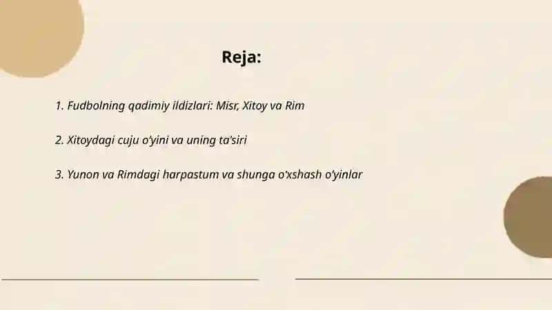 Fudbol oʻyinining kelib chiqishi 2