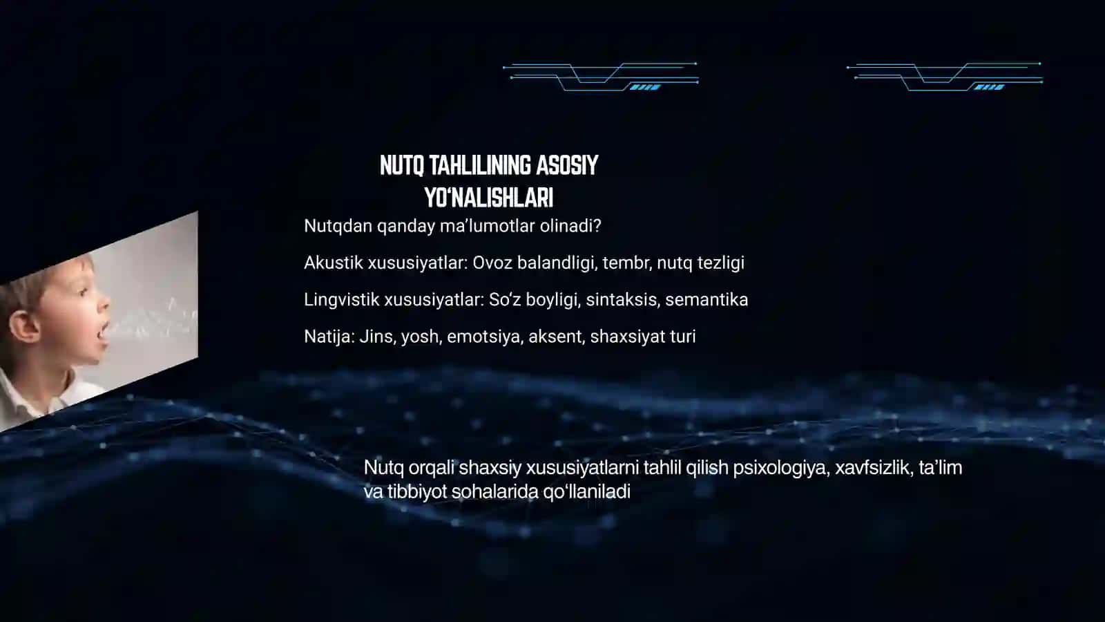 NUTQ ASOSIDA INSONNING SHAXSIY XUSUSIYATLARNI ANIQLASH ALGORITMLARI 2