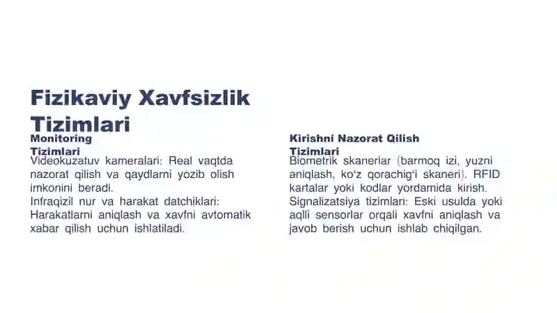 Xavfsizlik Tizimlari 2
