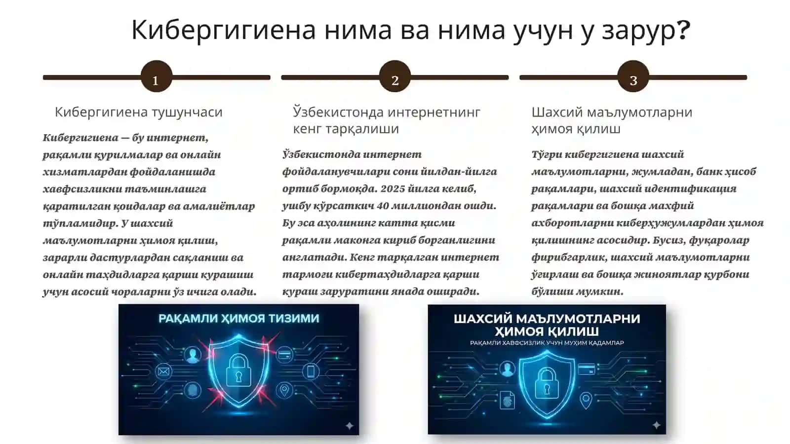 Кибергигиена ва кибертаҳдидлардан ҳимоя 2