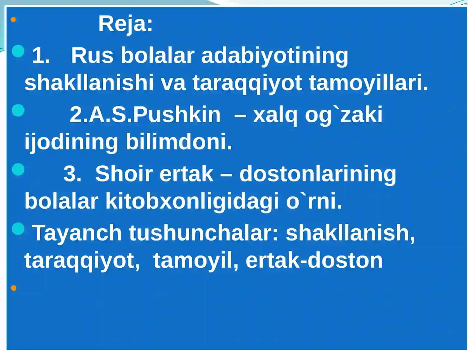 Rus bolalar adabiyoti va uning yetakchi xususiyatlari 2