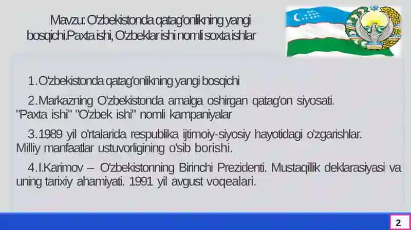 O'zbekistonda qatag'onlikning yangi bosqichi 2