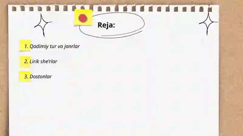 Qadimiy tur va janrlar 2