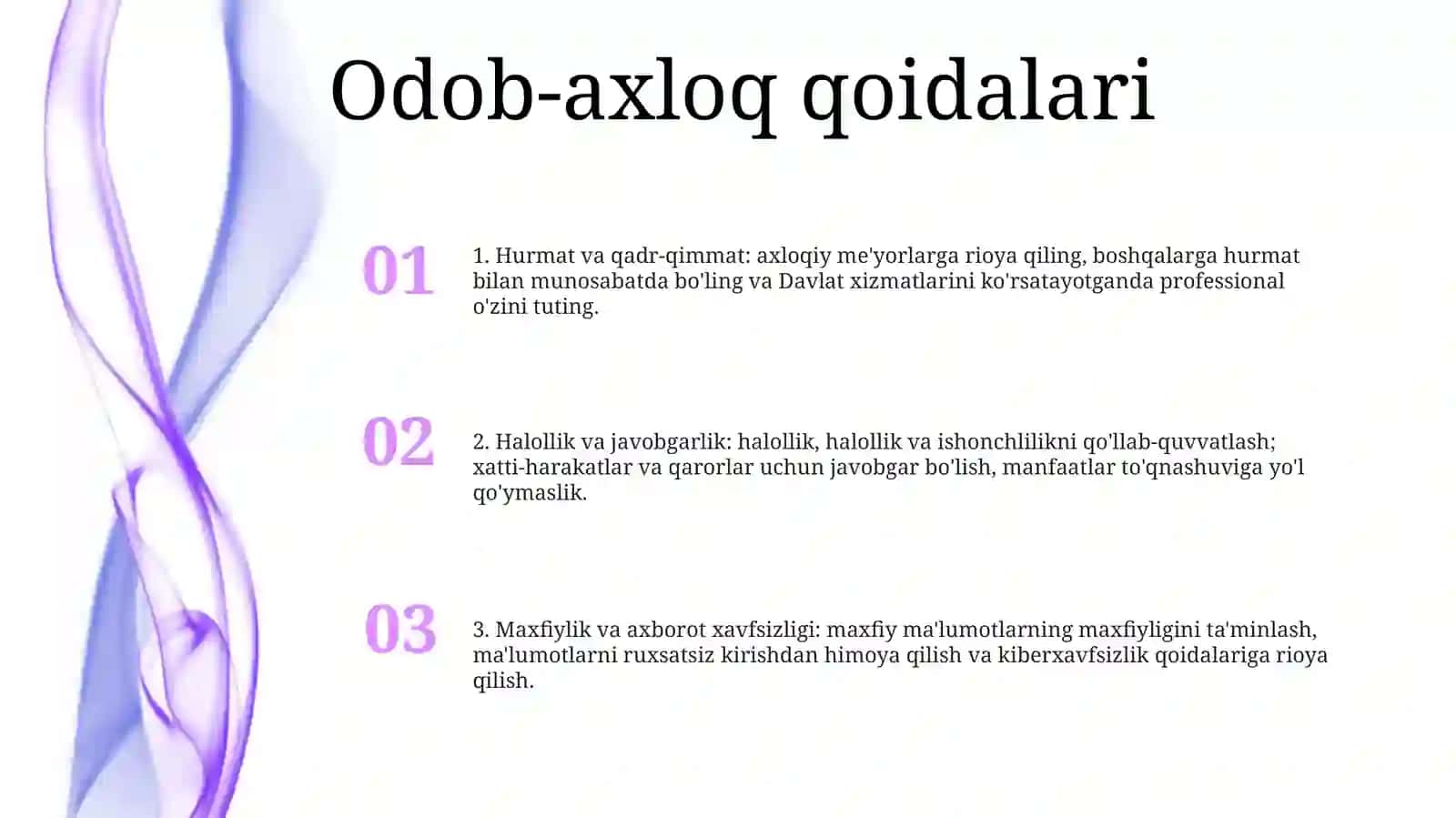 Davlat Xizmatchilarining Odob-Axloq Qoidalari 2