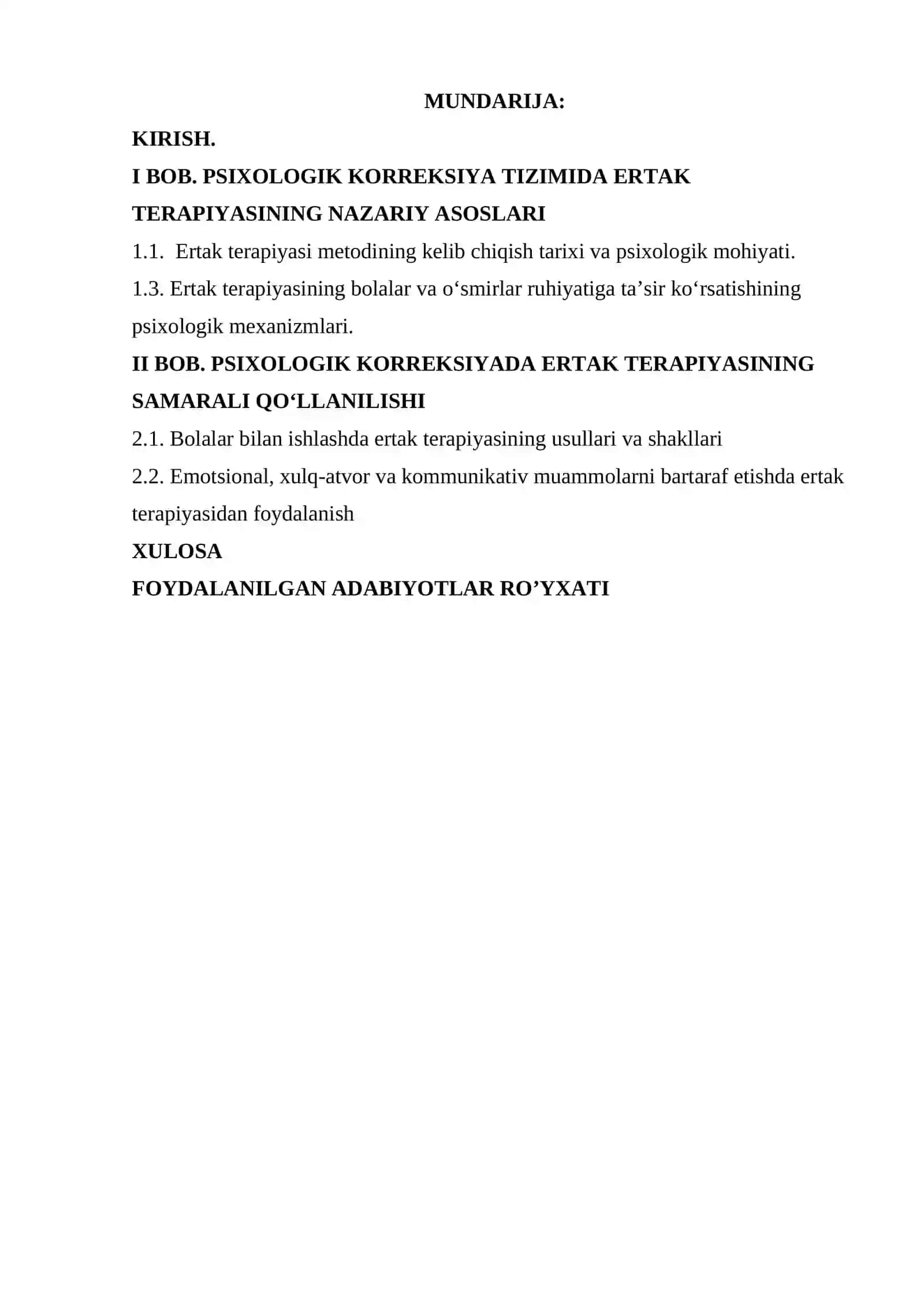 Psixologik korreksiyada ertak terapiyasi 2