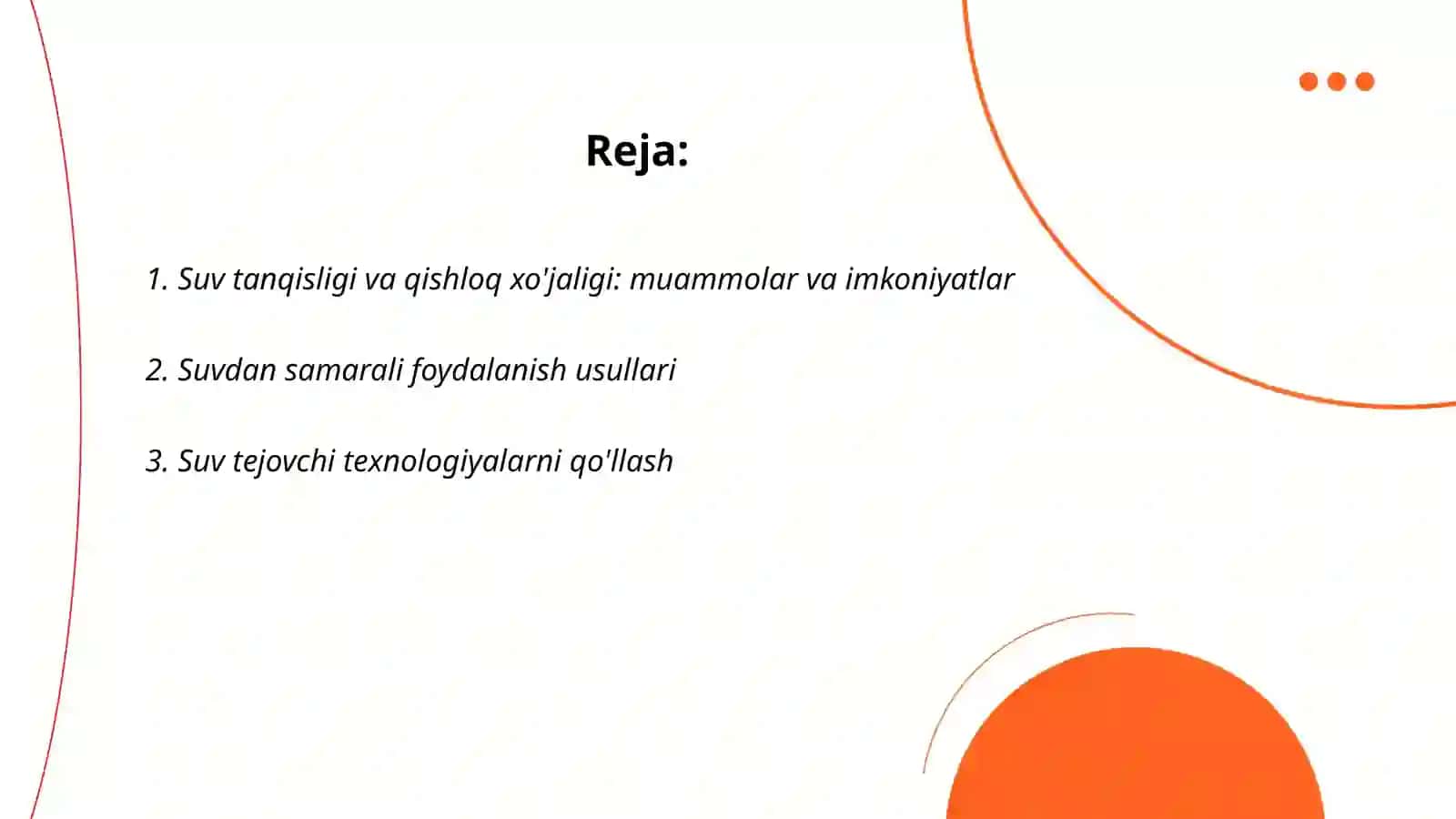 Suv tanqisligi sharoyitida qisholq xojaligi ekinlari suvdan foydalanish 2
