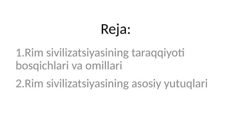 Qadimgi Rim sivilizatsiyasi 2