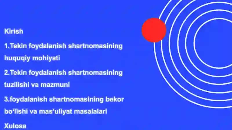 Tekin Foydalanish Shartnomasi 2