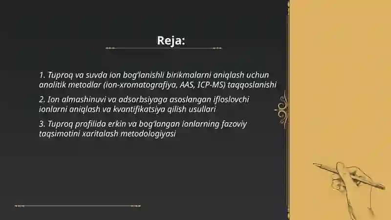 Ion bog‘lanishli birikmalarni aniqlash metodlari 2