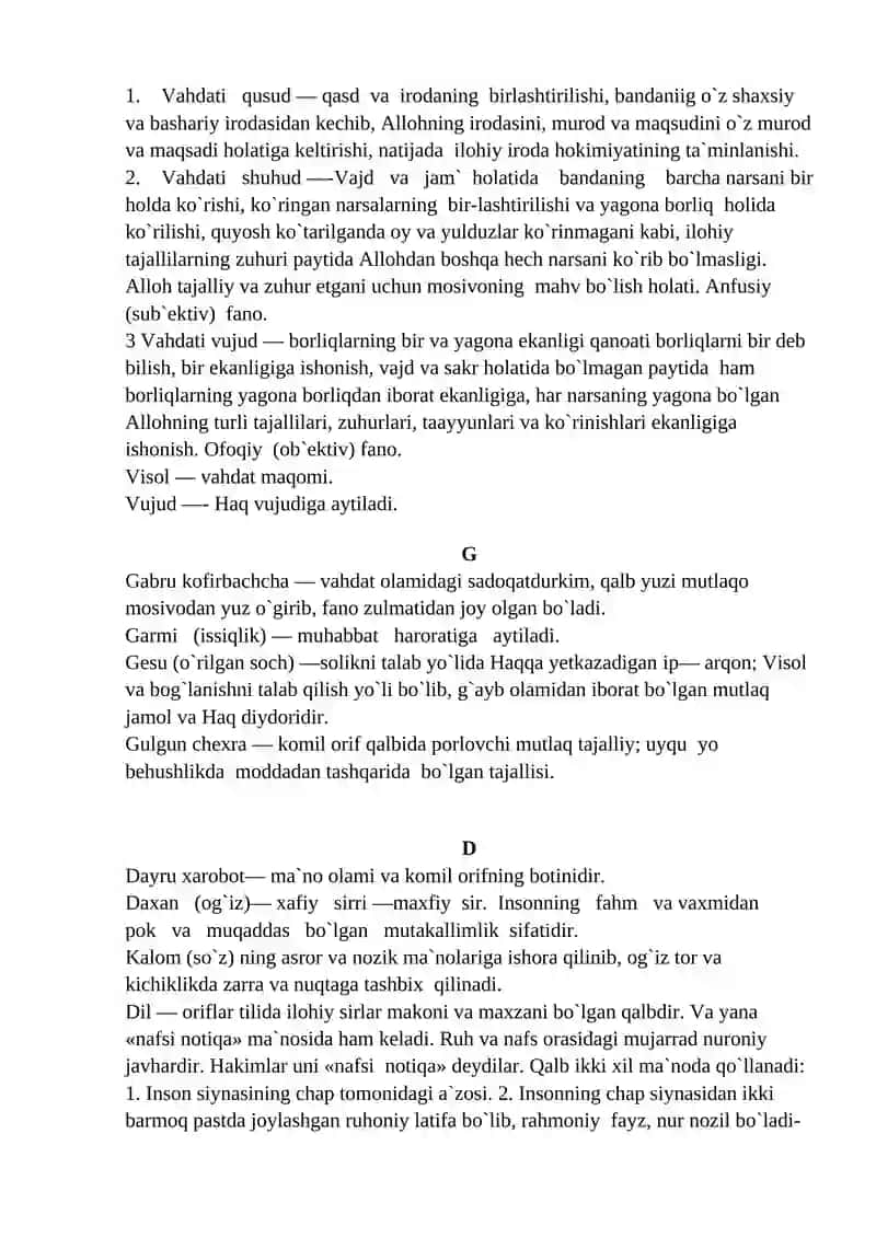 TASAVVUFIY ISTILOHLAR IZOHI 2